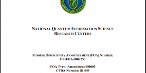 The DOE National QIS Research Centers Funding Opportunity Announcement