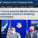 Col. Timothy Lawrence, director of AFRL’s Information Directorate, and Dr. Michael Hayduk, deputy director, participate in a first-of-its-kind virtual quantum collider pitch event June 15-16, from Rome, N.Y.