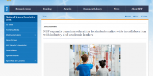 NSF expands quantum education to students nationwide in collaboration with industry and academic leaders