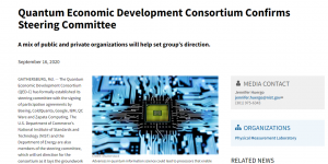 Quantum Economic Development Consortium Confirms Steering Committee