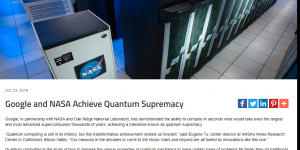 Google and NASA Achieve Quantum Supremacy