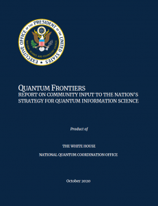 Quantum Frontiers Report on Community Input to the Nation’s Strategy for Quantum Information Science