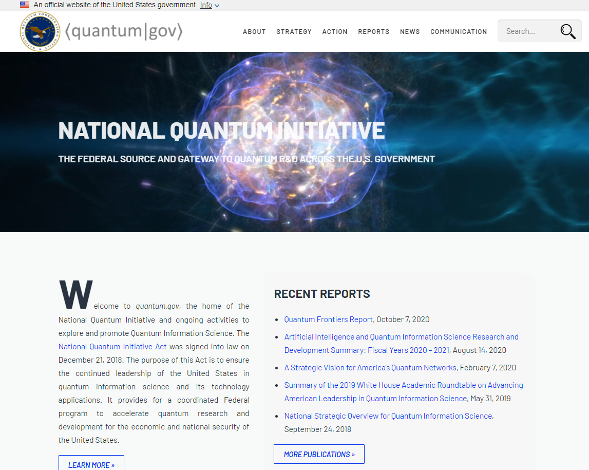 Trump Administration Announces Quantum.Gov and Quantum Frontiers Report