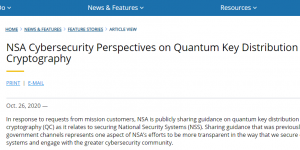 NSA Cybersecurity Perspectives