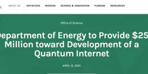 DOE Quantum Network Announcement