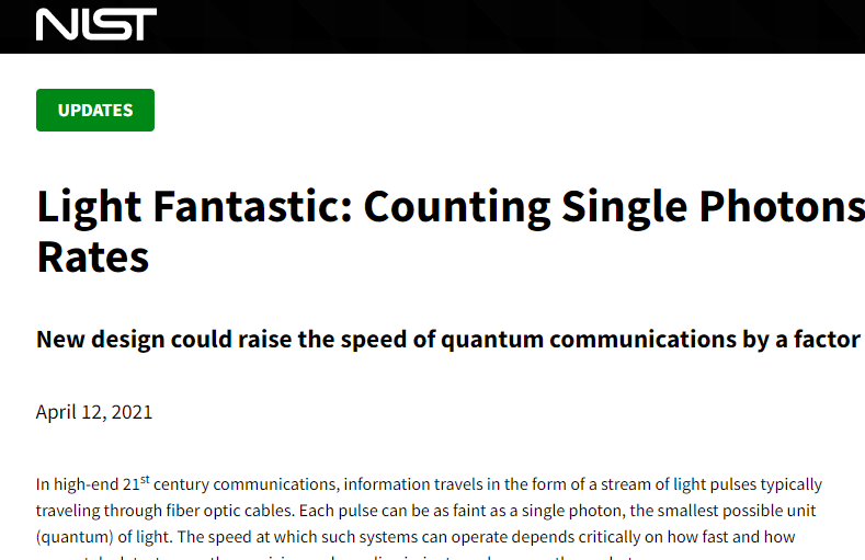 NIST Count Single Photons