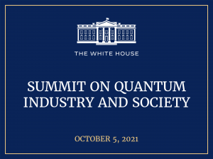 WH Summit on Quantum Industry and Society poster