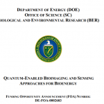 DOE BER Releases FOA for Quantum-Enabled Imaging and Sensing for Bioenergy