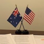 USA and AUS flags and statement