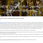 DOE ASCR RENEW Program for Quantum Networking Events