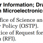 RFI Draft National Strategy on Microelectronics Research