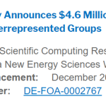 DOE Announces $4.6 Million to Provide Research Opportunities for Underrepresented Groups