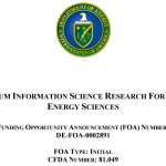 DOE Funding Quantum Information Science Research for Fusion Energy Sciences