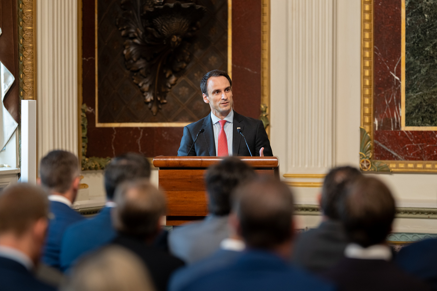 Michael Kratsios delivering remarks at the White House Summit on American Quantum Innovation